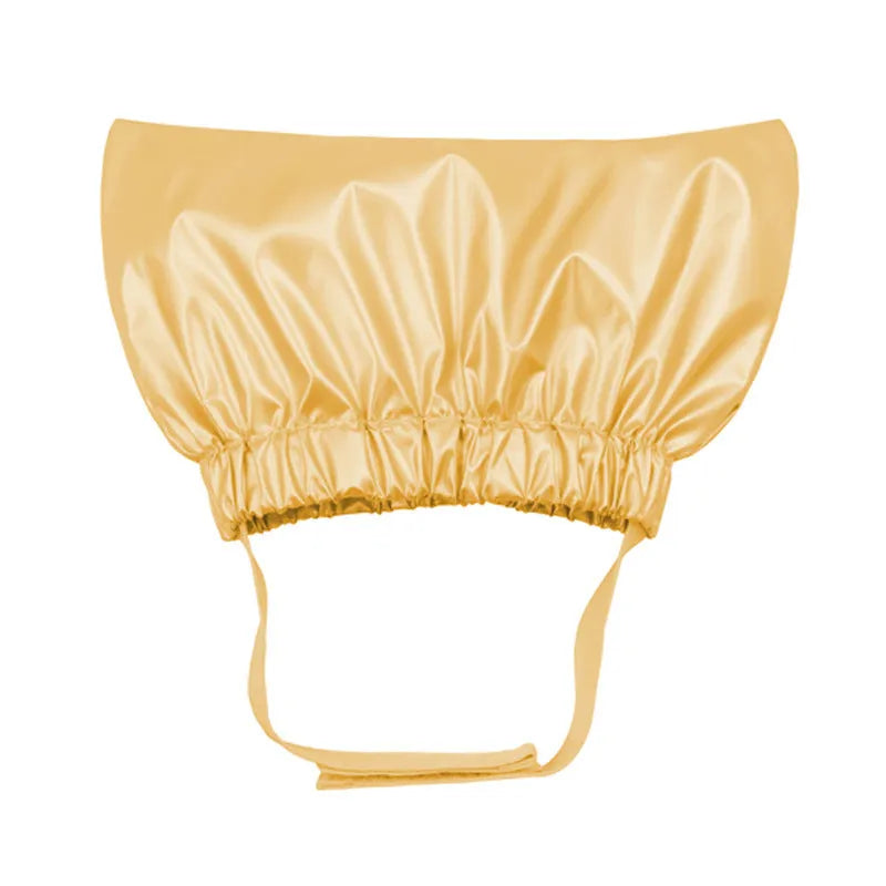Adjustable pet shower cap for dogs and cats in waterproof non-woven fabric with three colour options