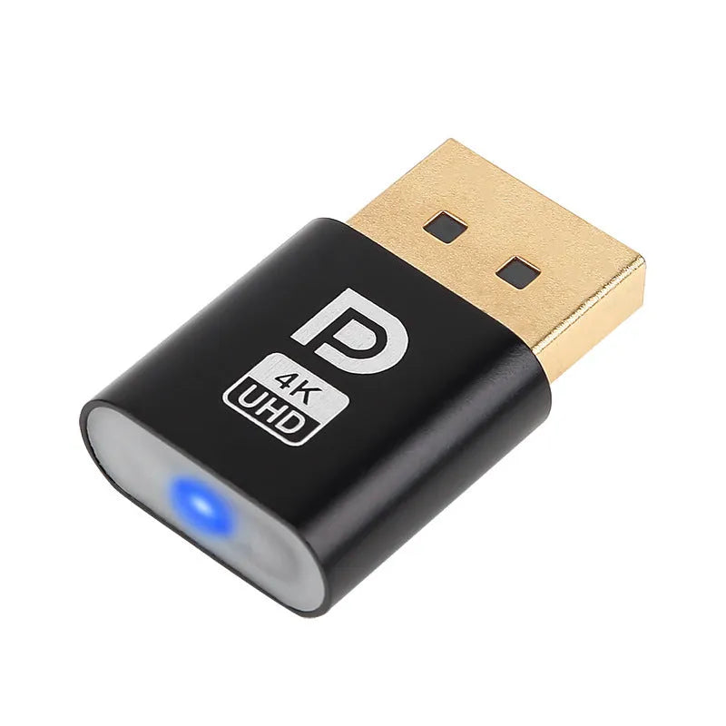 Graphics card HDMI spoof dongle in metallic finish with 26.5mm compact design