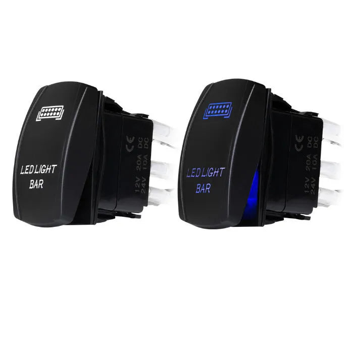 Black off road LED spotlight cable set with switch for vehicle lighting installation