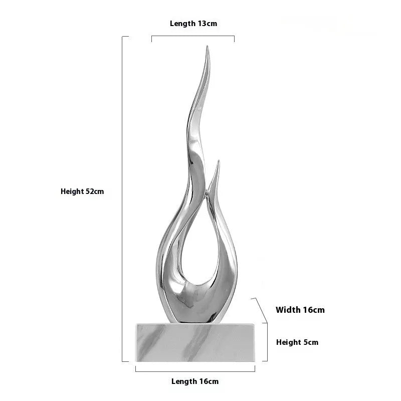 High-rise festival decoration ornament in resin and plastic with a modern simple design.