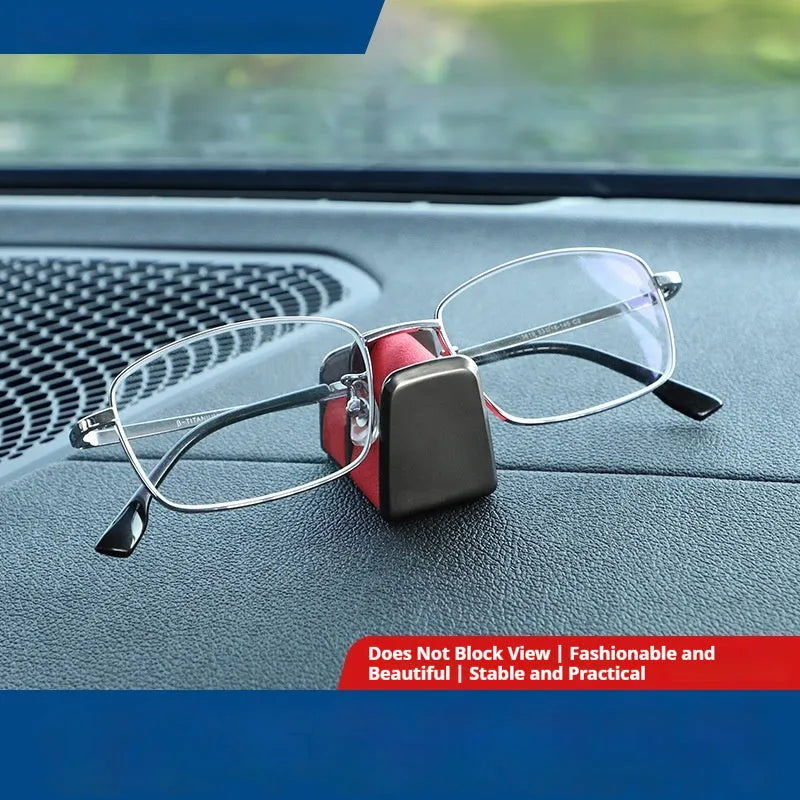 Zinc alloy leather car dashboard glasses clip in green, black, grey, or red