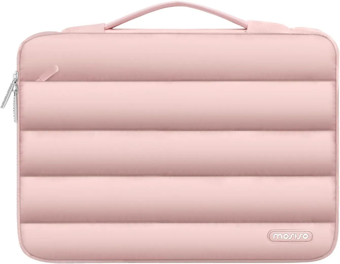 Velvet plaid pattern laptop storage bag for 13.3-inch and 15.4-inch notebooks in sand colour.