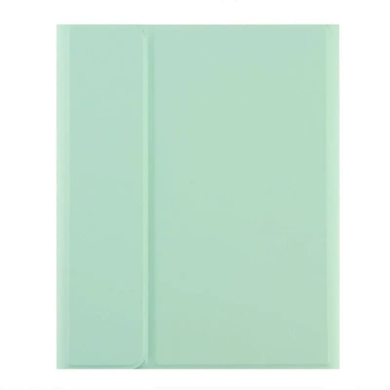 Magnetic keyboard auto-sleep protective TPU case in Dark Night Green colour with tri-fold bracket stand open.