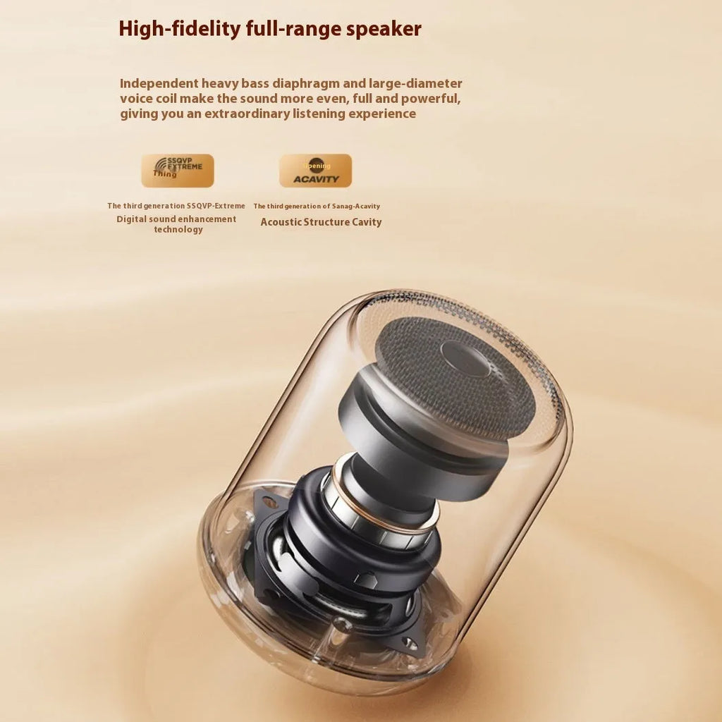 Bluetooth mini portable speaker in black with charging cable