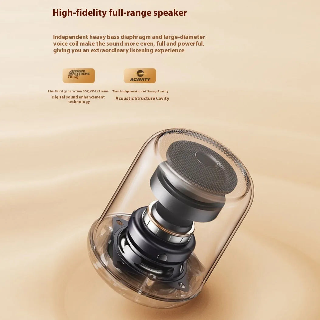 Bluetooth mini portable speaker in black with charging cable