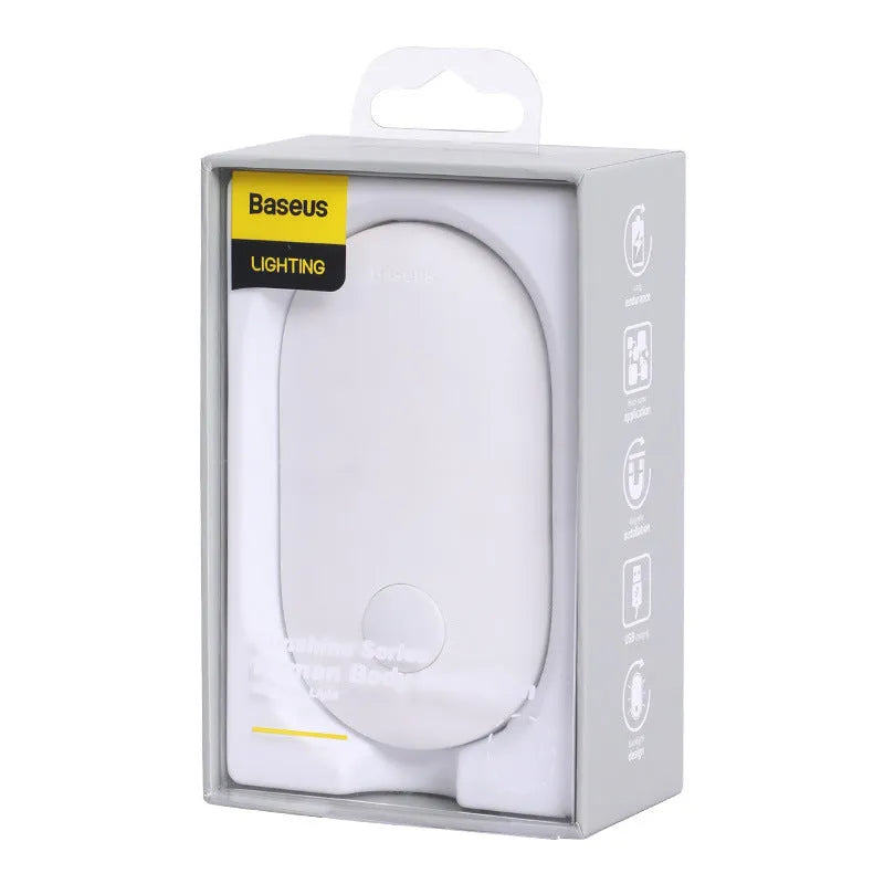 Human induction home light with magnetic base showing back lighting ring design for soft illumination