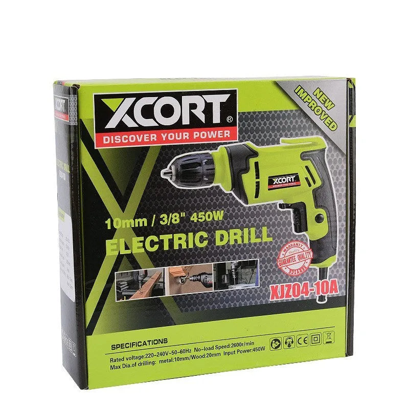 450W pistol grip electric drill with multi-speed control and 10mm chuck