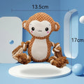 Plush squeaky dog toys assortment with lion and monkey designs for medium large dogs