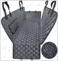 Pet car rear seat cushion cloth orange with pocket 137x147cm anti-bite water resistant dog seat cover