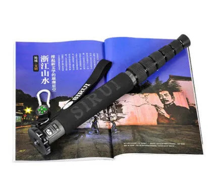 Black carbon fibre SLR camera monopod fully extended to 1540mm height
