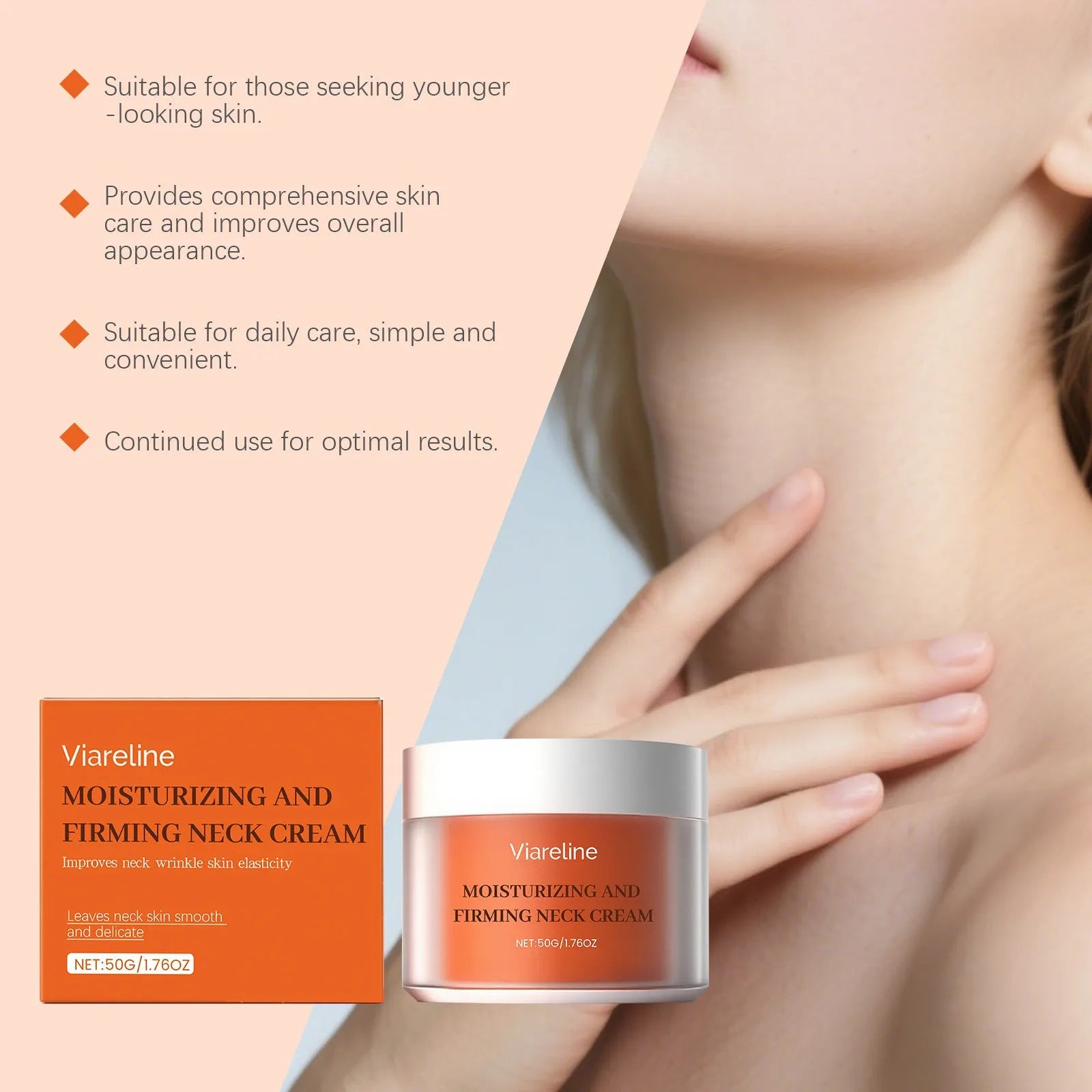 Daily Neck Contour Skin Moisturising Care Cream 50g container