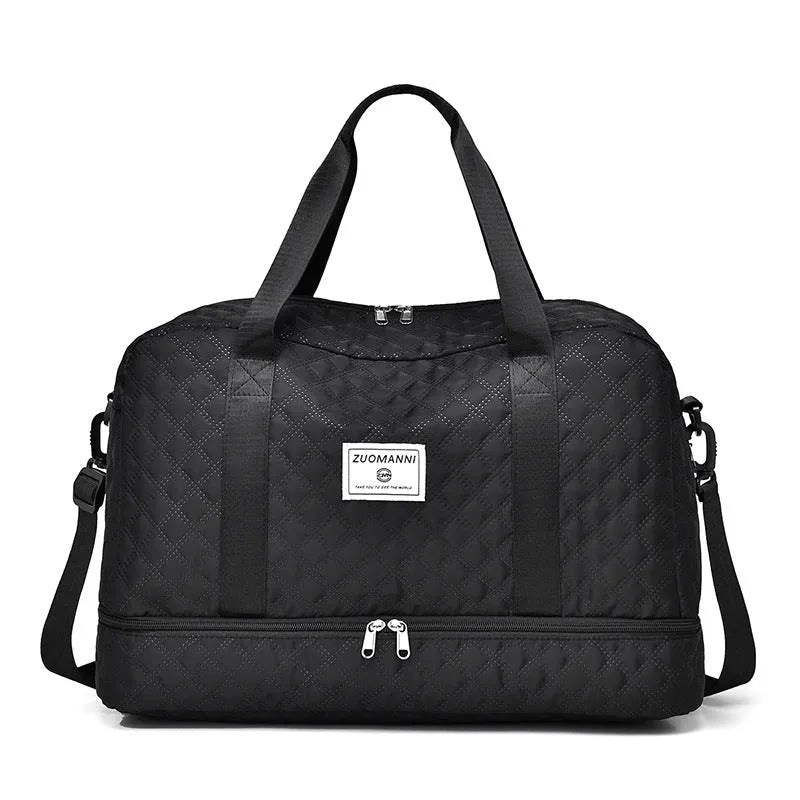 Oxford cloth leisure travel bag with 36-55L capacity in a street style design, shown in a selected colour.