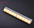 Magnetic USB rechargeable LED closet light with motion sensor in aluminium housing