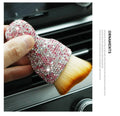 Car interior soft brush for dust removal in PVC material measuring 10cm length
