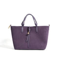 Autumn and winter Maillard-style retro tote bag in olive green with bucket shape, cotton lining, and document pocket