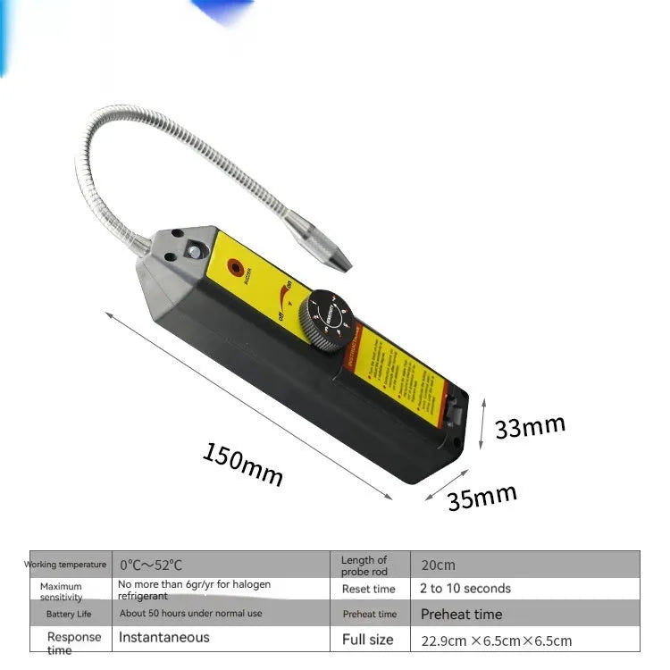 WJL-6000 electronic halogen leak detector with 20cm probe for automotive air conditioning refrigerant testing