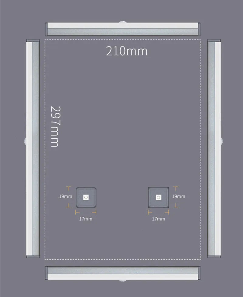 Magnetic USB rechargeable LED closet light with motion sensor in aluminium housing
