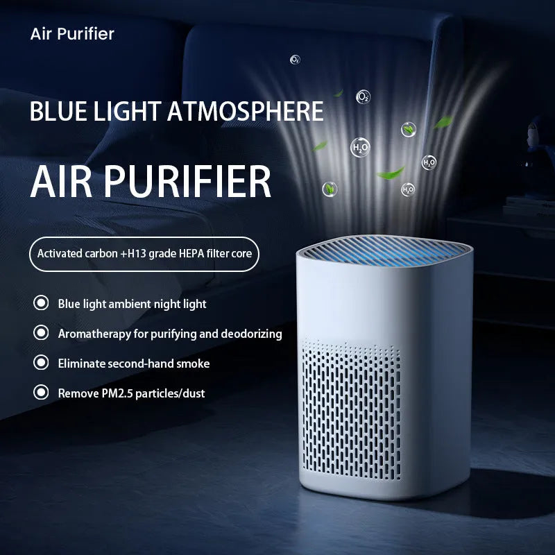 Simple style desktop air purifier with USB power connection for small room use