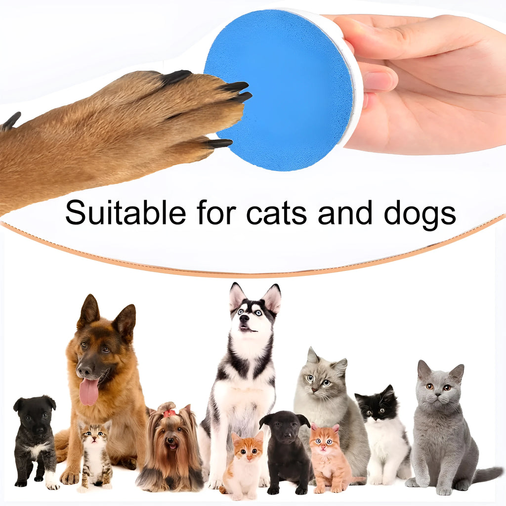 Square dog nail file board with ergonomic handle in chosen colour, showing replaceable sandpaper surface.