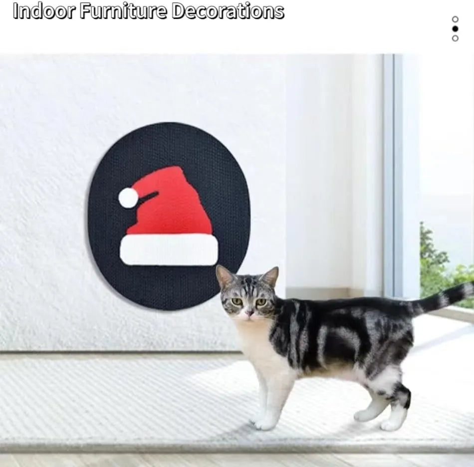 Wall-mounted cat scratching pad measuring 35x44 cm with corrugated cardboard surface