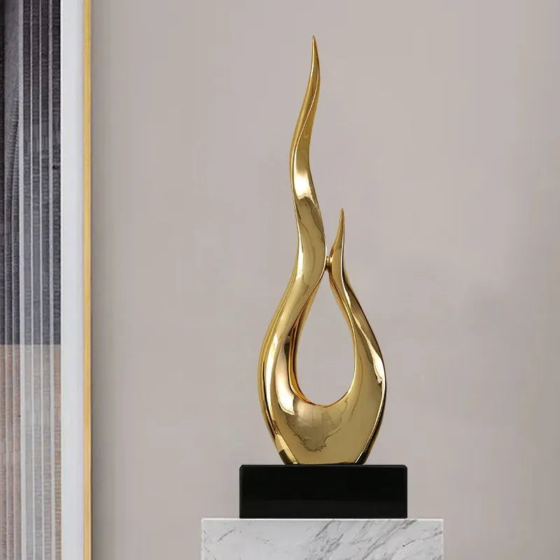 High-rise festival decoration ornament in resin and plastic with a modern simple design.