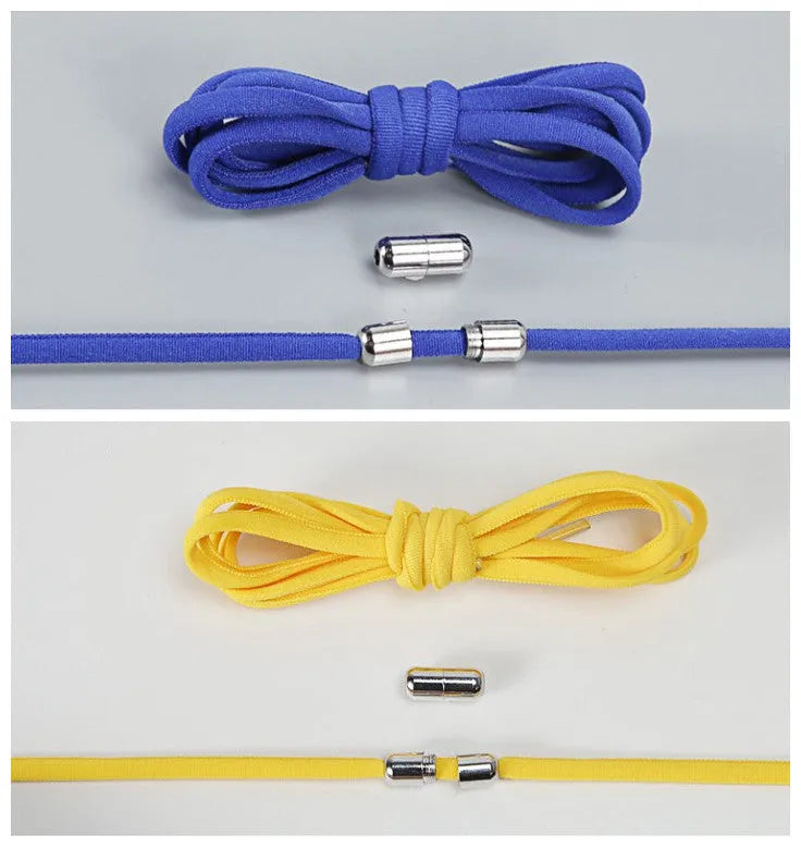 Lazy Laces no-tie elastic shoelaces with metal buckle, 105cm length, multiple colours