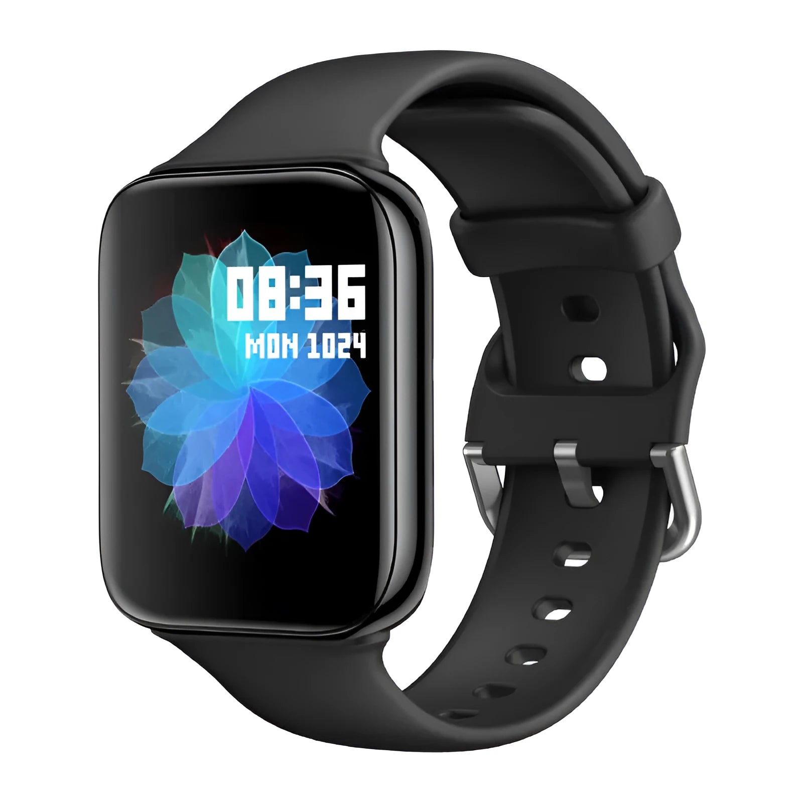 Smart bracelet with 1.54 inch screen showing blood pressure monitoring and Bluetooth call functions