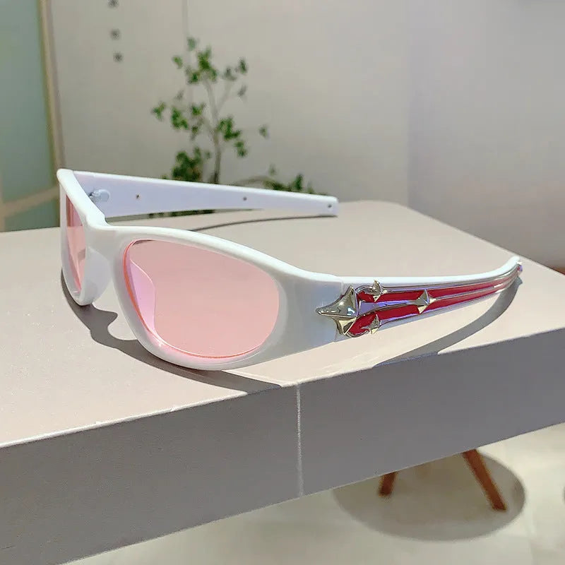 PC frame sports sunglasses with category 3 lenses in black frame blue lens colour option