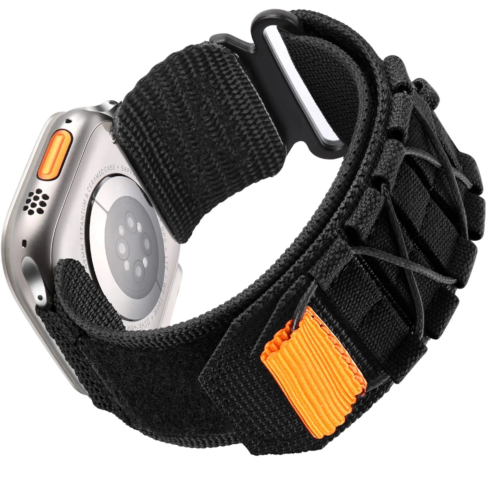 Apple Watch nylon canvas loop strap in five colours for 38/40/41mm and 42/44/45/49mm sizes