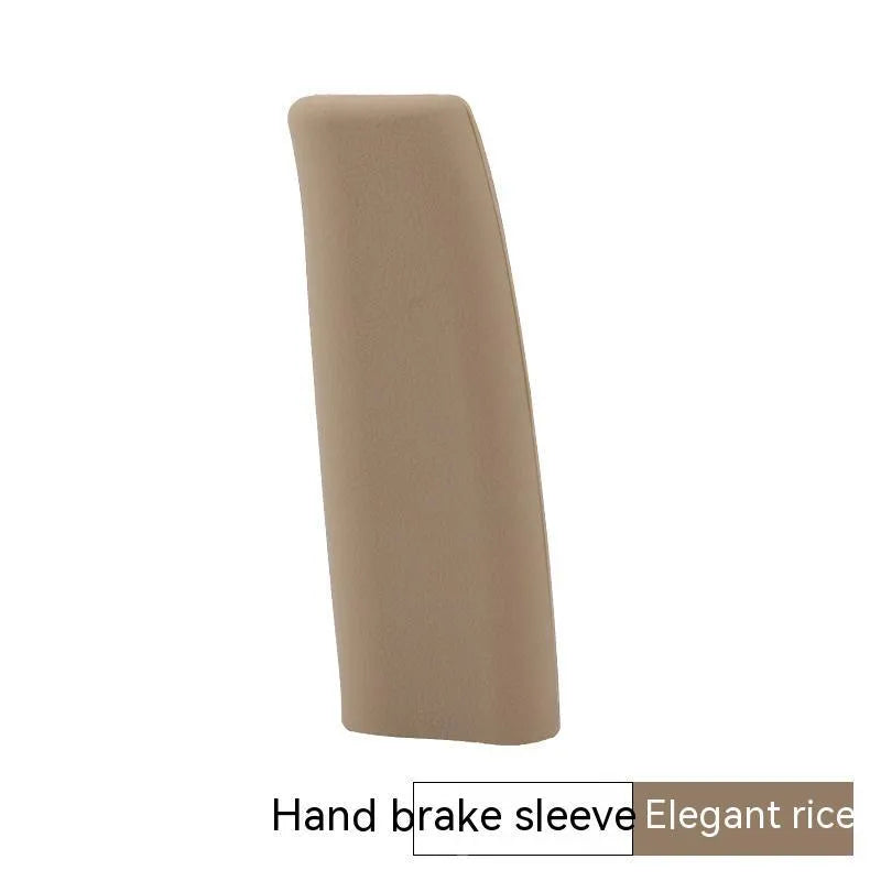 Silicone handbrake sleeve for car interior in five colour options: black, grey, beige, red, blue