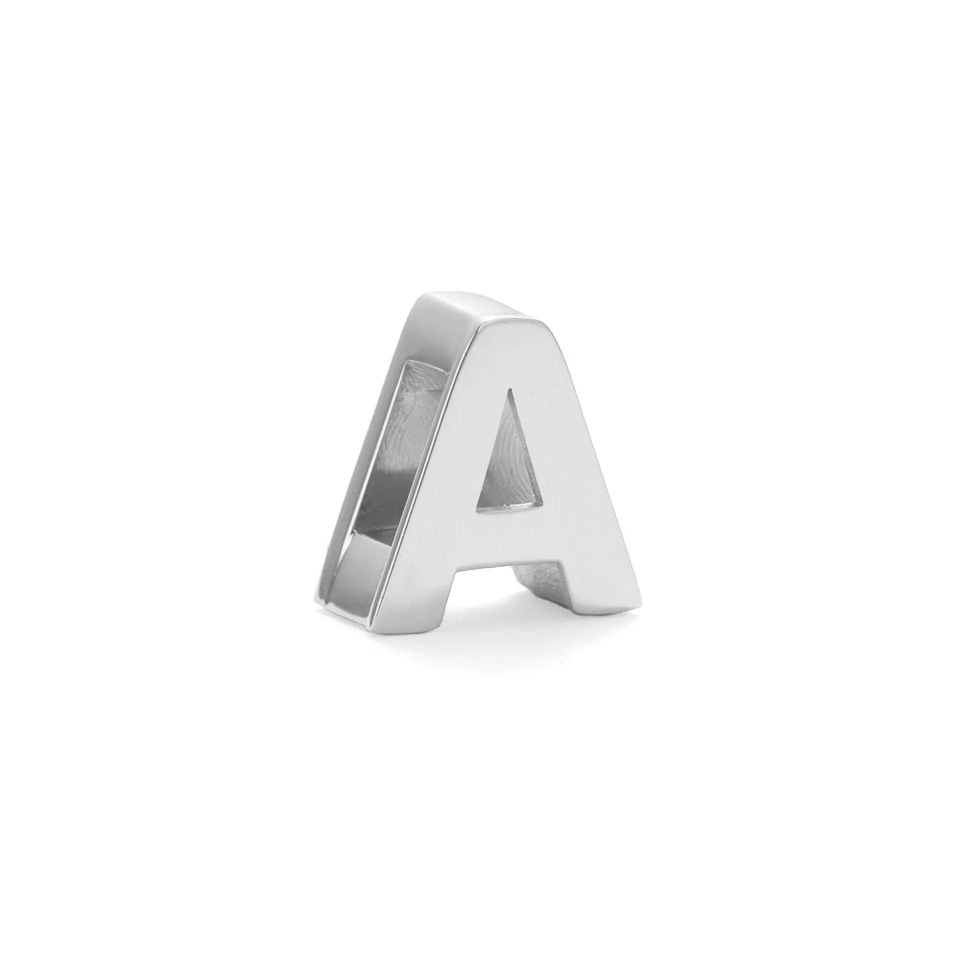 Titanium steel personalised necklace showing letter pendant on 40.5cm chain with electroplated gold finish
