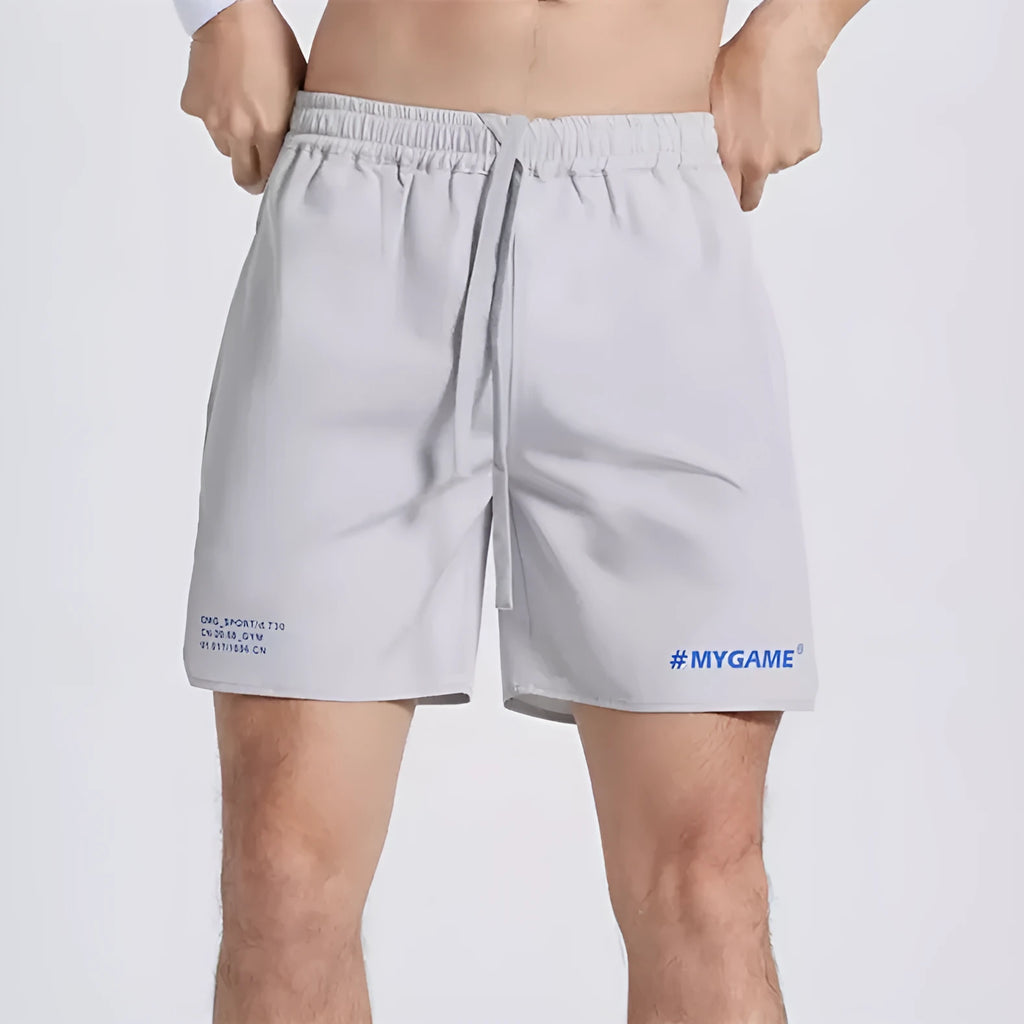 Men's training shorts in polyester spandex blend available in four colours