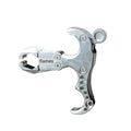 Zinc alloy release aid with two-axis harpoon clip for archery and fishing equipment