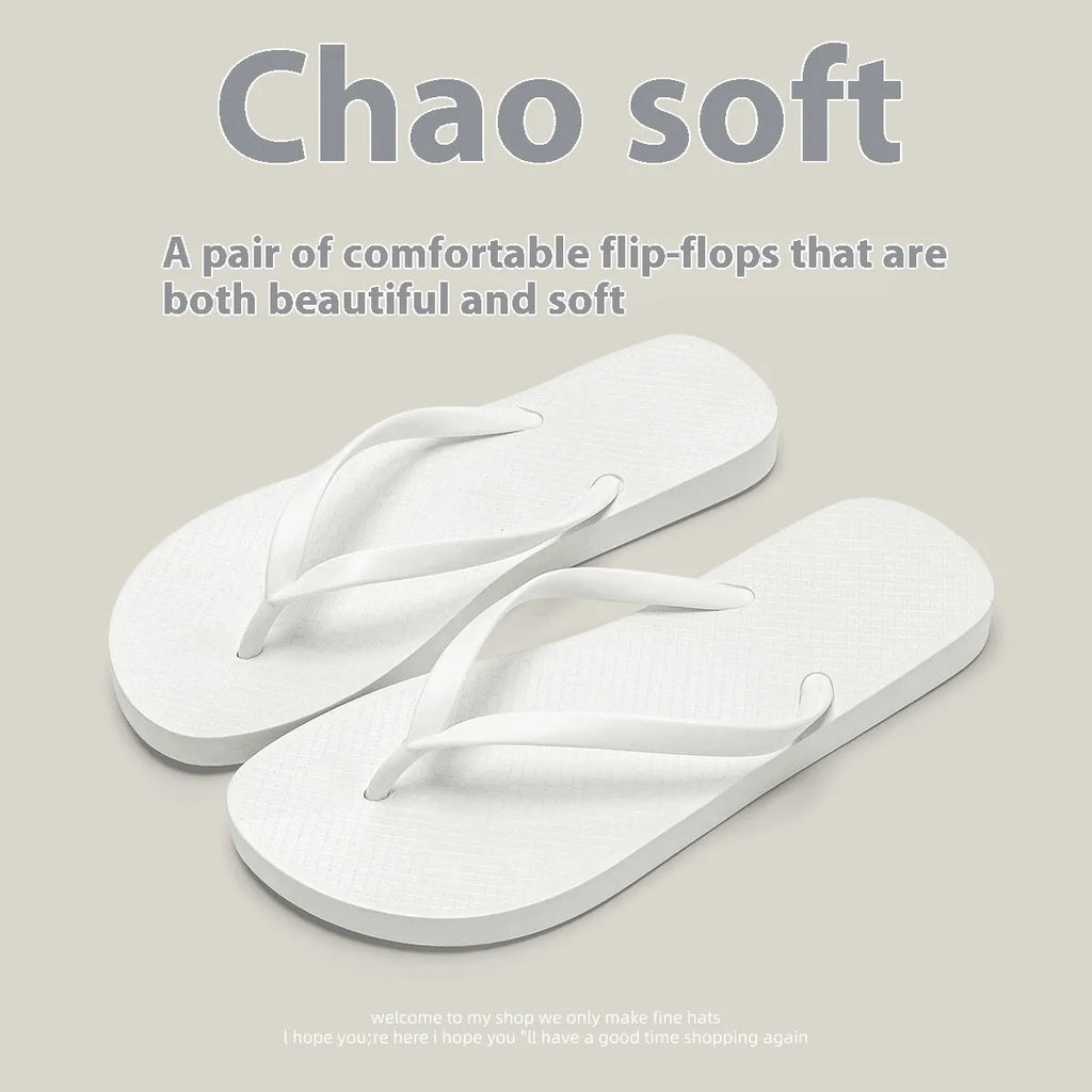 Seaside beach slippers with hollow-out PVC soles in orange, purple, black and white colours