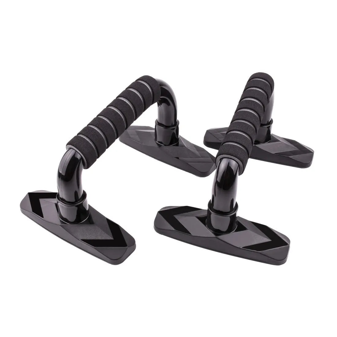 I-shaped push up bars in various colours for arm, chest, core and shoulder muscle training exercises