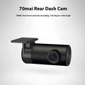 Compact HD 1080p rear window recording camera with wide angle lens.