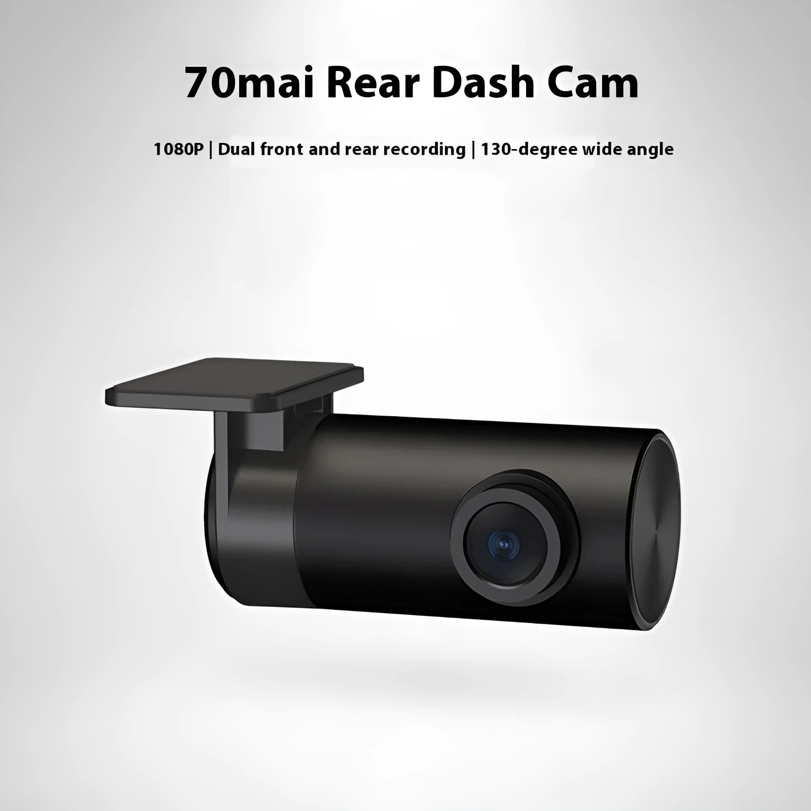 Compact HD 1080p rear window recording camera with wide angle lens.