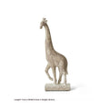 Wood colour European style giraffe resin ornament measuring 30.5cm tall for home decoration