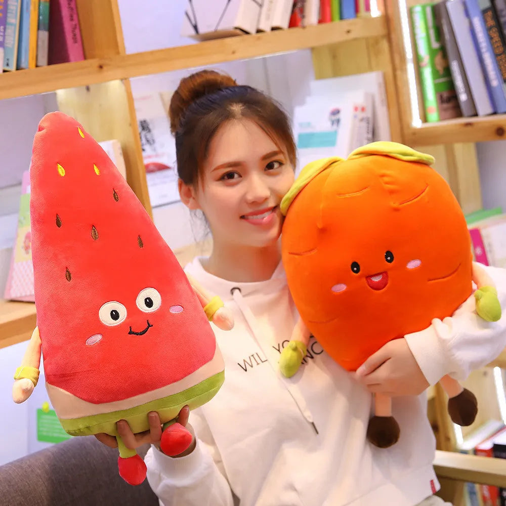 Realistic strawberry plush toy 50cm super soft short plush down cotton filled sleeping doll