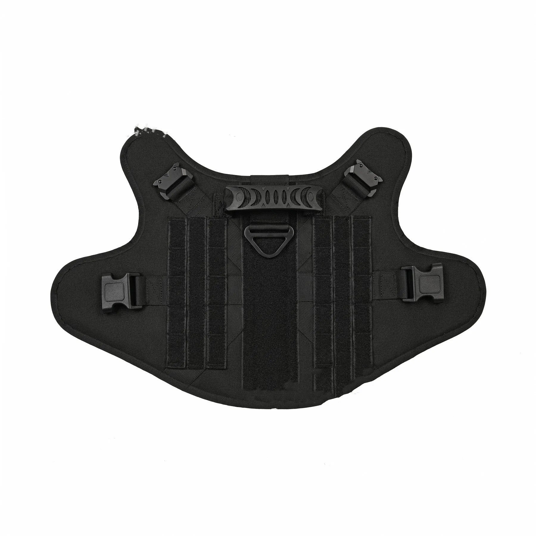 Nylon tactical pet vest with quick release metal buckles and thickened handle in army green colour