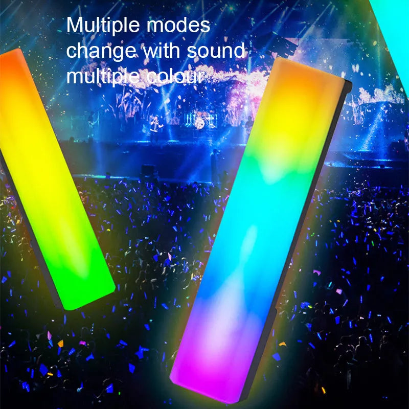 3D RGB voice-activated rhythm ambiance lamp in black or white shell