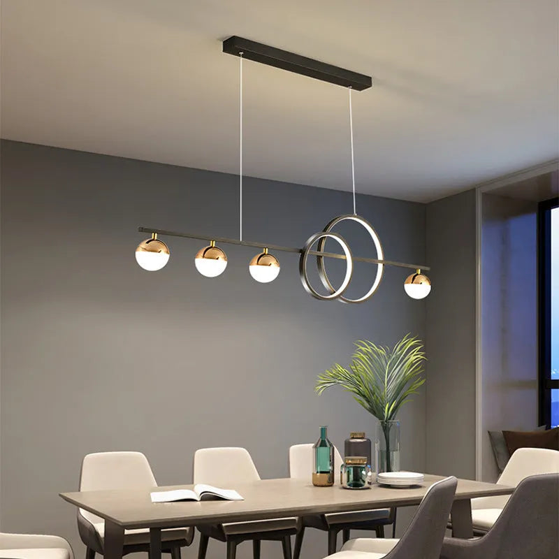 Modern rectangular aluminium ceiling lamp in black or gold finish with remote control for dimming.