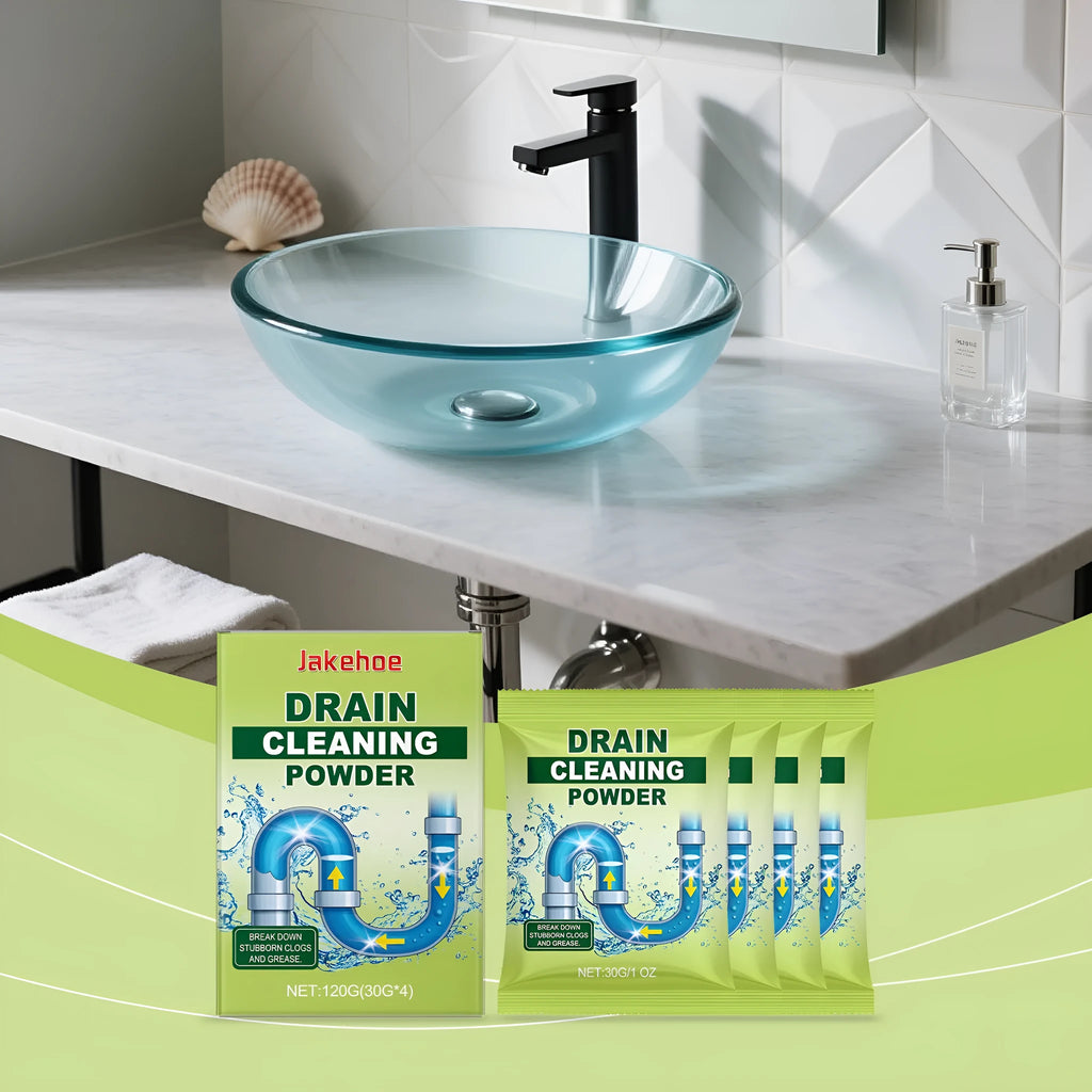 120g container of drain cleaning powder for sinks and basins