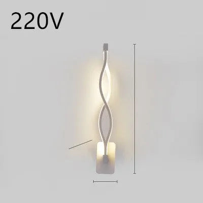 Nordic style LED wall lamp with a silicone shade mounted on a bedroom wall