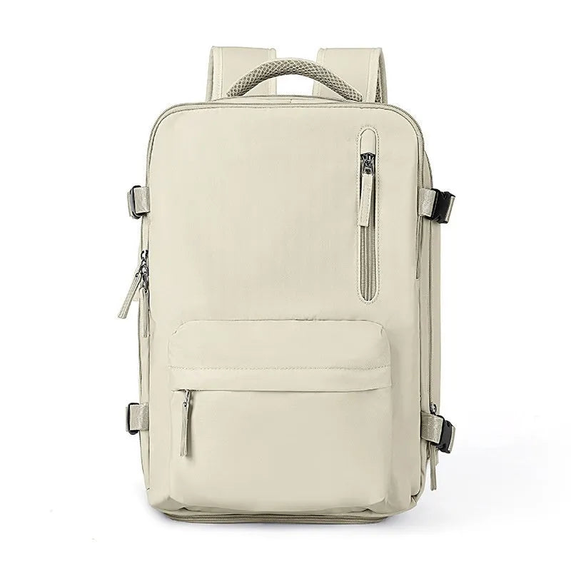 Large waterproof mummy-style backpack in nylon, shown in a selection of colours including black, mint green, and pink.