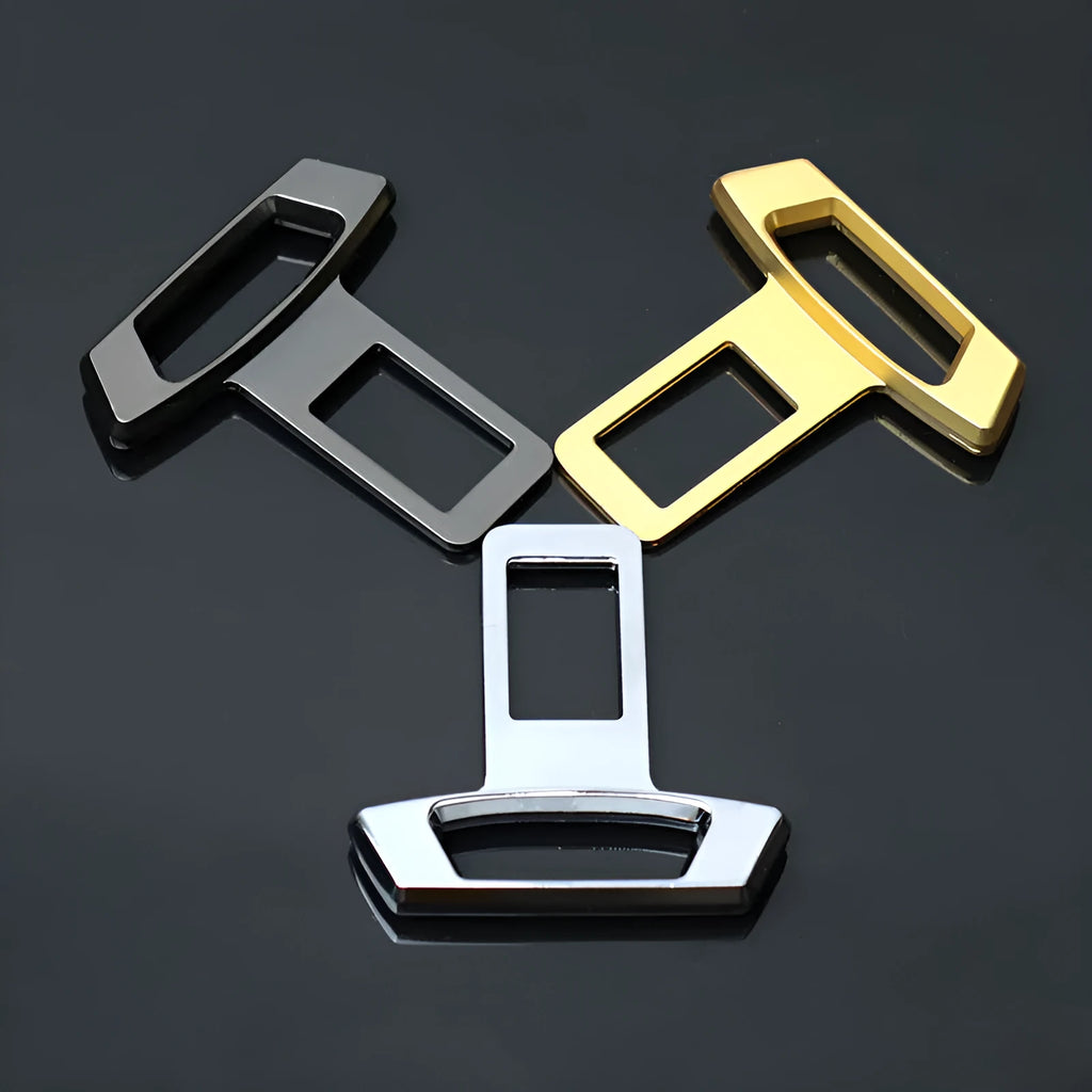 Metal car door silencer insert in matte black, gold, and silver colour options