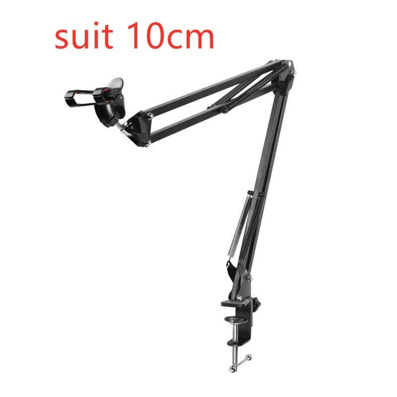 Black and white adjustable phone tablet stand showing 10cm size for hands-free device support