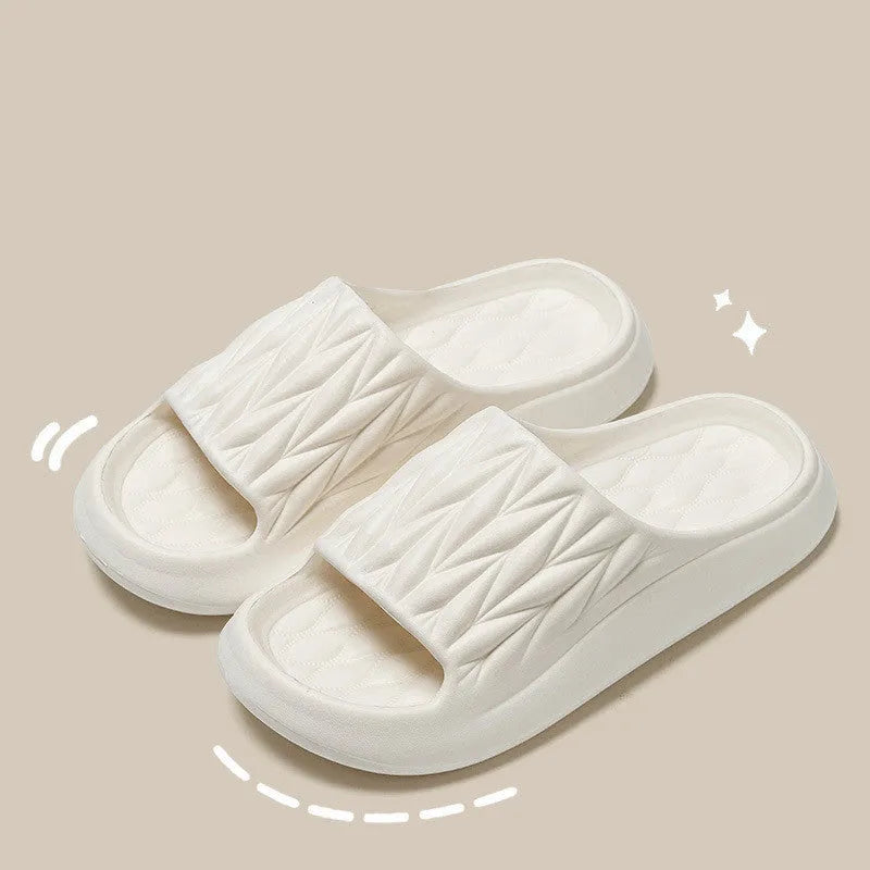 Leaf texture design EVA household slippers in multiple colours with non-slip sole