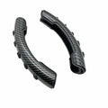 Carbon fibre black steering wheel anti-skid sleeve showing textured fibre surface and 38cm diameter measurement