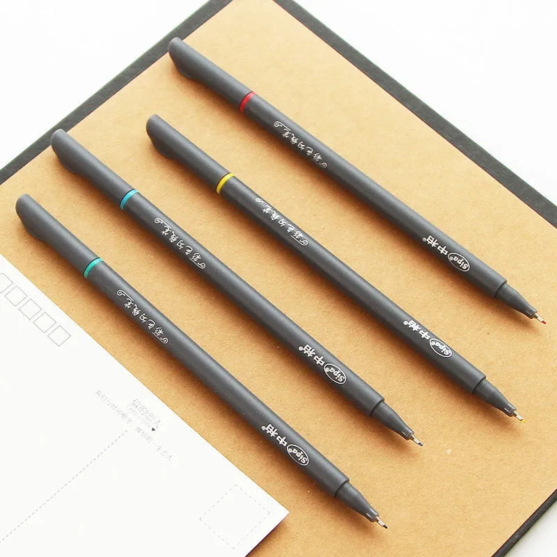 10 hook line pens with 0.38mm tips for technical drawing, 15.8cm length